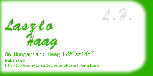 laszlo haag business card